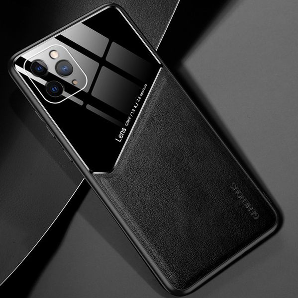 

tpu+ leather protect eye mobile phone case magnetic car phone case cover for iphone 12 mini pro max 11 pro x xs max xr 8 7 plus