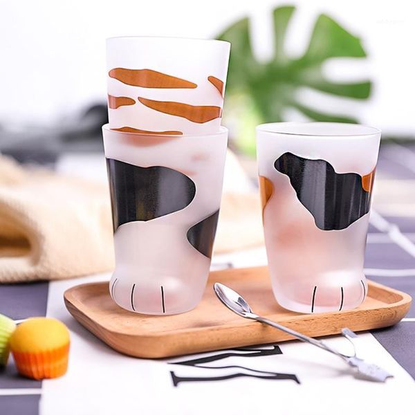 

mugs creative cute cat paws glass tiger mug office coffee tumbler breakfast milk porcelain cup1