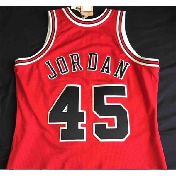 

custom 604 youth women vintage1994-95 michael #45 mesh real college basketball jersey size s-4xl or custom any name or number jersey, Black