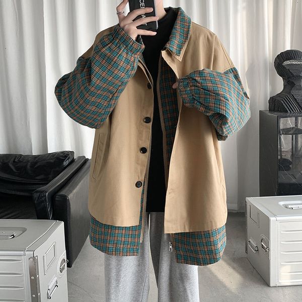 

2021 new men's spring and winter's fine chess jacket two pieces clothes gesv, Black;brown