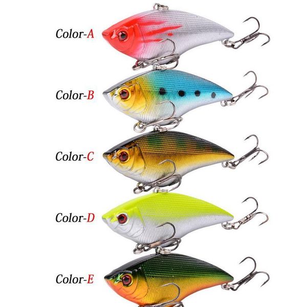 

1pcs 16g-0.56oz hard vib lures 7cm-2.76in fishing bait treble hooks sinking crankbait fishing tackle 1pcs 16 jlluis