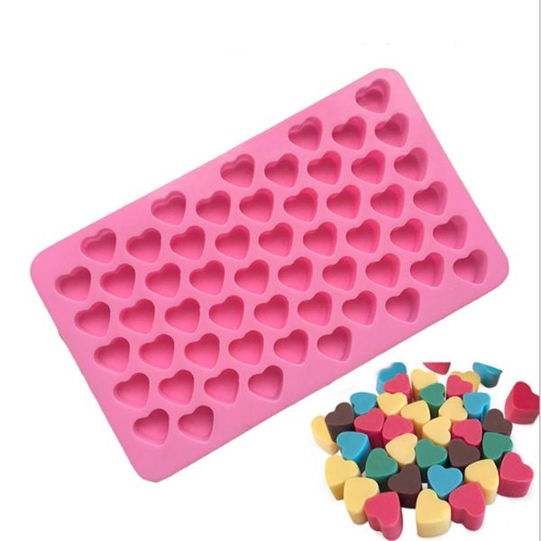 

55 holes love heart shaped non stick silicone chocolate fondant cake mold jelly ice cube tray mould kitchen gadgets baking tools f wmtrnl
