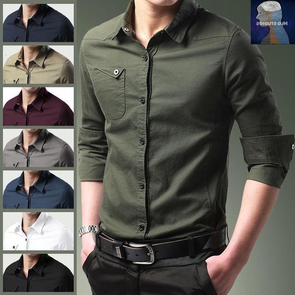 

designer men s french dress shirt for mal tuxedo shirts men's business shirt black friday 2021 deals, Tan;black