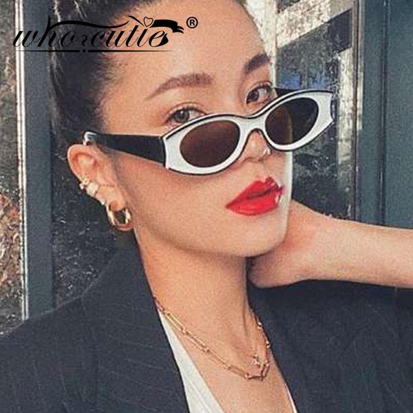 

sunglasses who cutie fashion trendy white oval women brand design concave frame hip hop sun glasses men shades s379, White;black