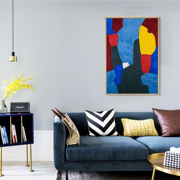 

abstract oil painting on canvas blue art wall art minimalist art canvas painting famous painting home decor modern