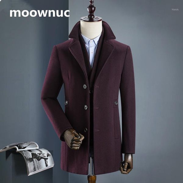 

new mens autumn winter woolen coats men jackets coat slim fit men warm wool fabric coat men's masculino 2018 plus size m-3xl1, Black