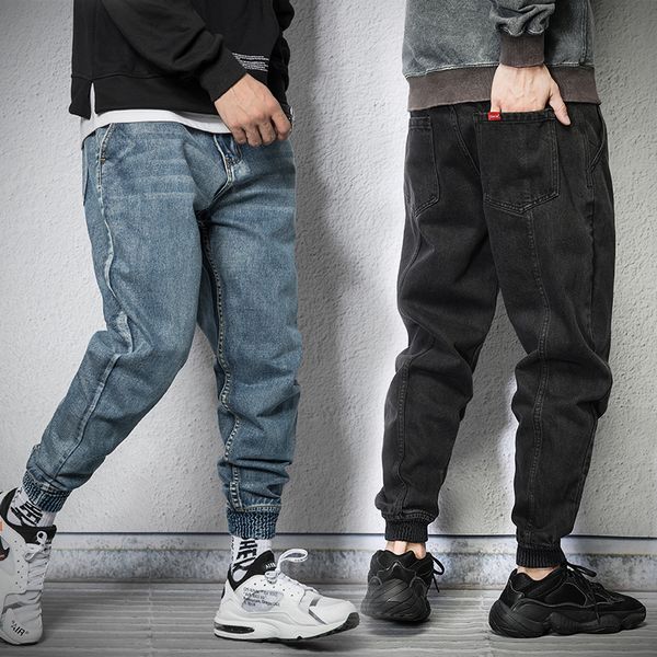 

2021 new new fashion style men jeans adjustment designer denim cargo pants streetwear hip joggers g53b, Blue