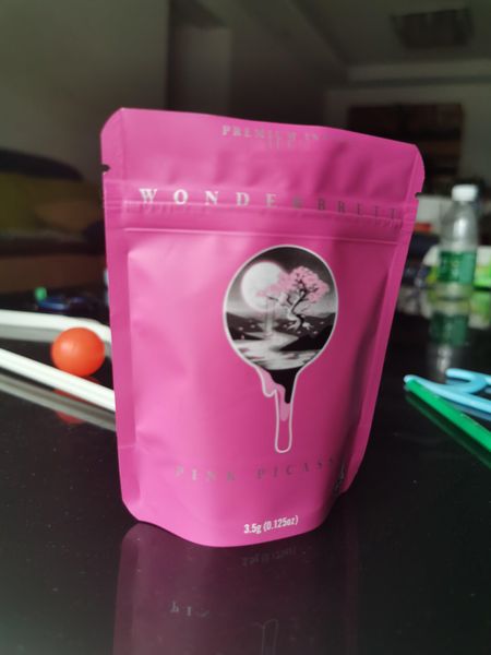

premium indoor pink wonderbrett sealable mylar bag 10x12.4cm 3.5g childproof edibles plastic zipper package dry herb tobacco flower wmtaqv