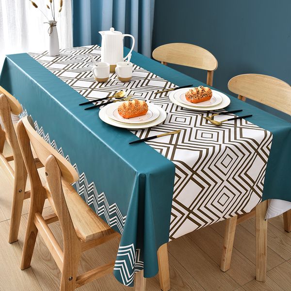 

anti scald waterproof oil rectangular pad desk nordic ins tablecloth tea table household round cloth