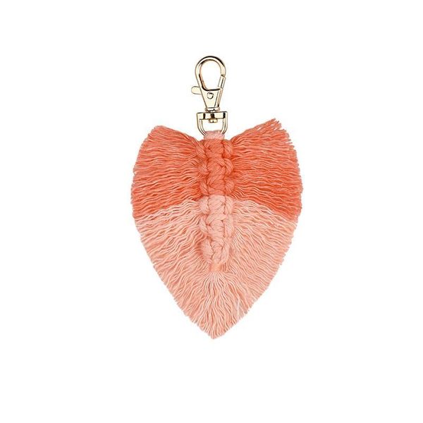 

1pcs bohemia leaves tassel diy jewelry garments bag decorative accessories charm key chain pendant crafts cotton thread tassels h bbyxop
