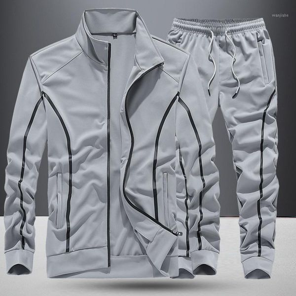 

new men oversized sport suits gym set running sets men basketball jogging fitness training suits warm sport tracksuits mens 7xl1, Gray