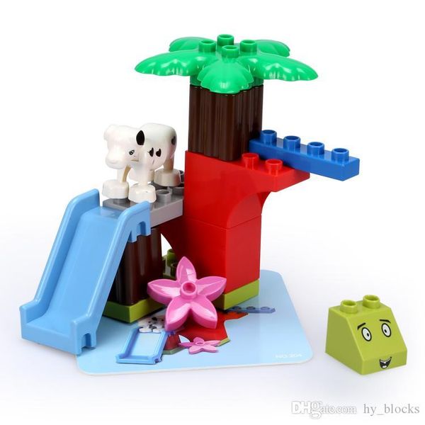 

early children building blocks toy big particle puzzle bricks 4styles creative cute figure house toys for kid intelligence education gift