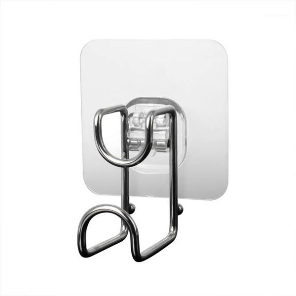 

hooks & rails nail-paste hook space save wall mounted stainless steel load bearing strong kitchen accessories1