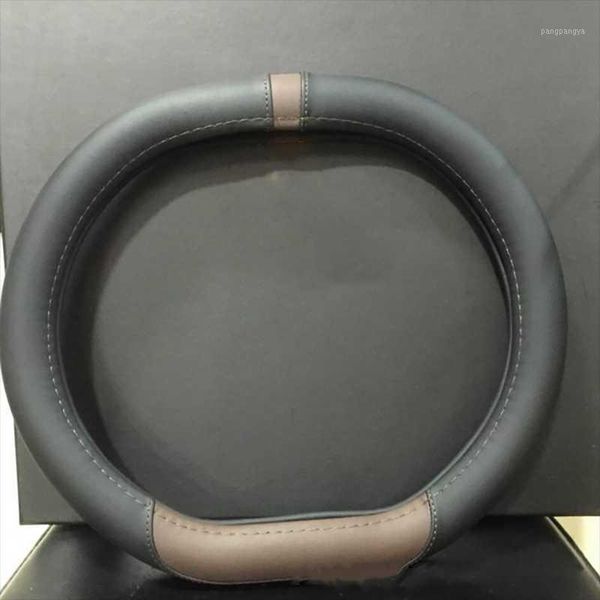 

for 5008 4008 2020 2020 soft leather braid diy pu hand-stitched steering wheel cover interior accessories modified1