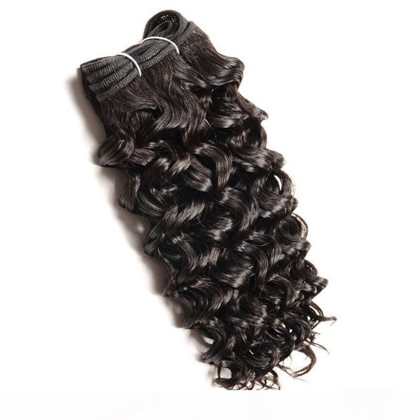 

jet black malaysian deep wave bundles 8-40" double weft hair 100% human hair weave natural color non-remy hair extensions