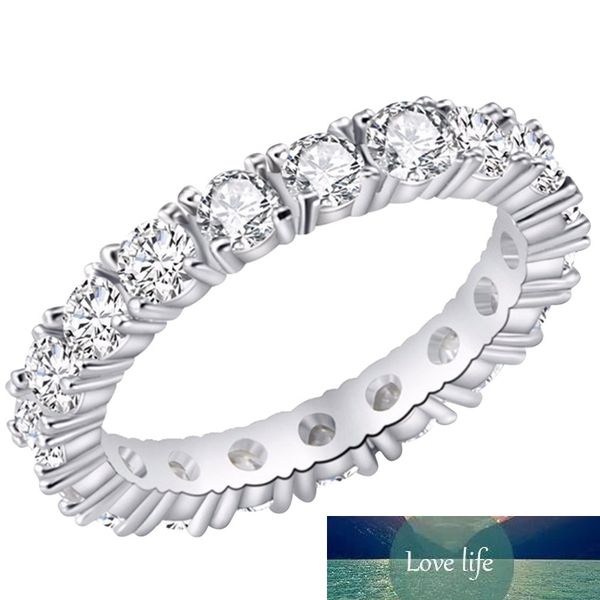 

jewelry white color inlay cubic zirconia unique shaped ring for women wedding engagement size, Silver