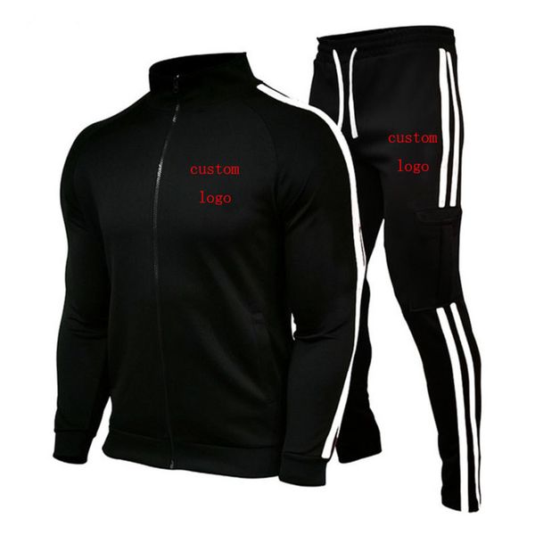 

Men's casual sportswear, zipper sweatshirt, high-quality cotton et trousers, sportswear with custom , novelty, spring and Autumn, Gray