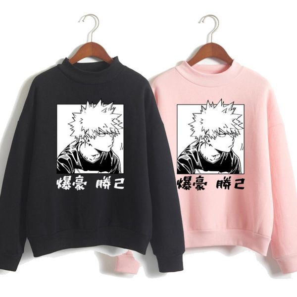 

my academia streetwear hoodie kacchan printed bakugou hero sweatshirt anime katsuki vabgn, Black