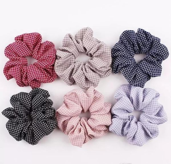 24 mulheres mulheres meninas listra padrão pano elástico anel de cabelo laços acessórios titular de rabo de cavalo Hairbands bandas de borracha scrunchies