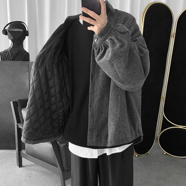 

the trend of thick coat and cotton padded jacket, Black;brown