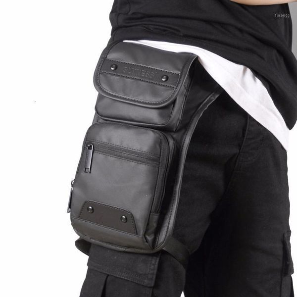 

new male bags waist hip drop leg motorcycle bags shoulder pouch travel men canvas/oxford fanny pack thigh1