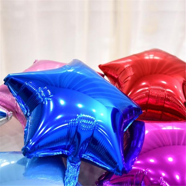 

5шт лот 10 дюймов фольга balloon свадебные украшения серебряный золотой звездный воздушный шар воздушные шары детские детские душ свадебная