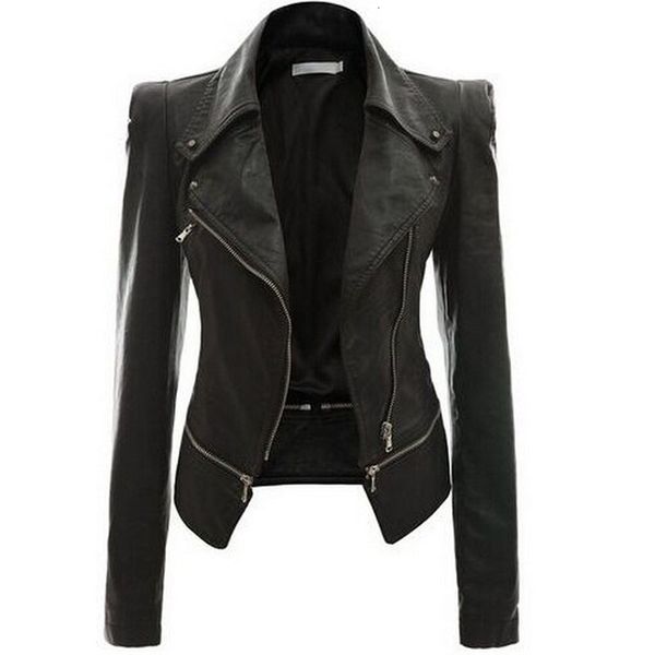 

2021 autumn winter , plutonium-thick women's jacket, leather jacket 652u, Black