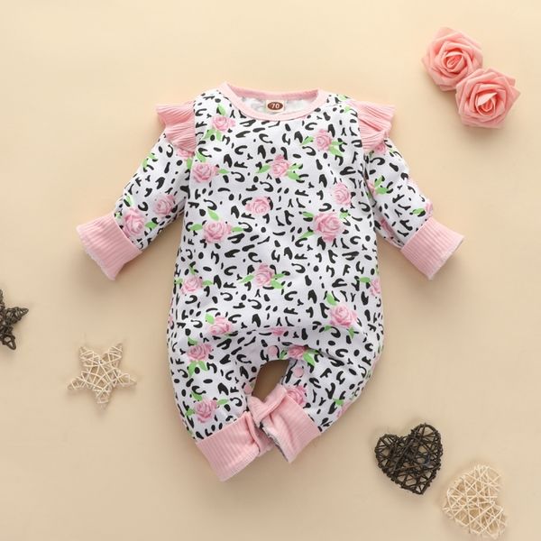 

baby girl clothes infant child flying sleeve flower printing long-sleeved jumpsuit robe baby crawling suit romper ropa de bebe34 201030, Blue