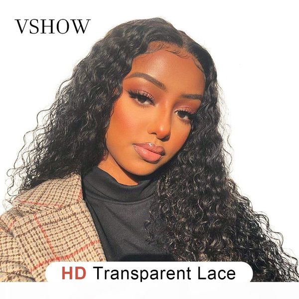 

360 lace frontal wig 13*6 250% density water wave lace front wigs pre plucked full lace human hair wigs, Black