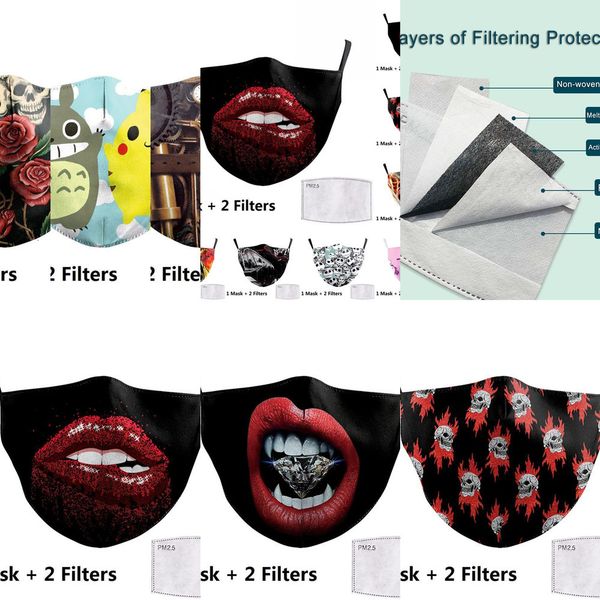 

anti masks face big mouth print fabric unicorn mouth cover reusable protection dust washa 9kjg9kjg ul4l
