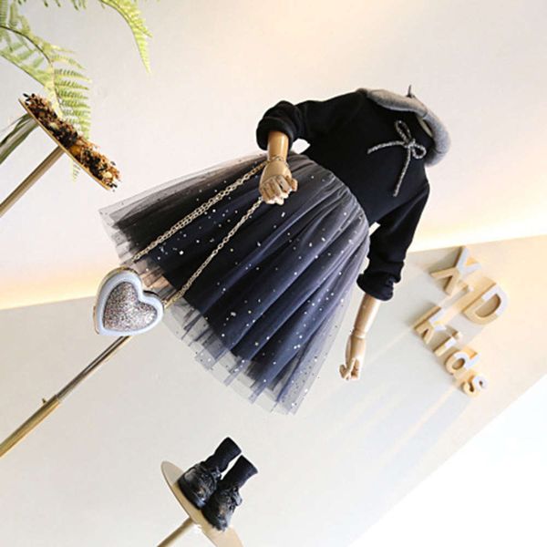 

winter new korean children's clothing 2020 girl's foreign sle bling glittering gradual change mh princs drs 67rbo3lj, Red;yellow