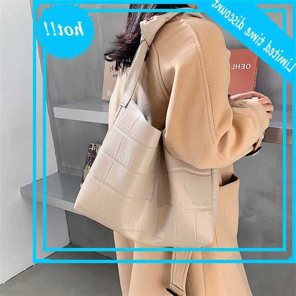 

stone pattern handbag effects colour pu leather shoulder for women 2021 casual designer handbags simple hand bags