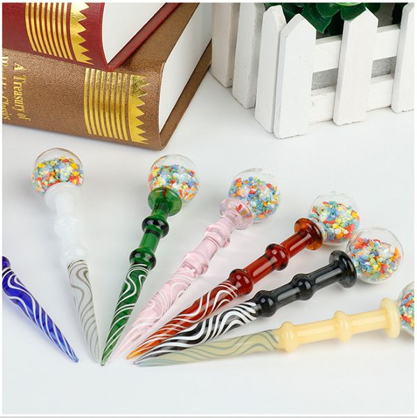 DHL Smoking Glass Wax Dabber Tool Carb Cap Handle Nail Oil Dab Dry Herb Tobacco Rigs Quartz Banger Water Bong Accessori