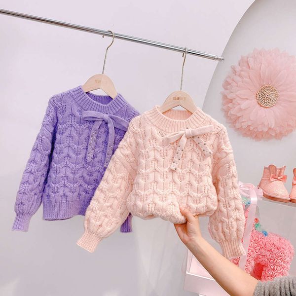 

girls' 2020 clothing new big korean version thickened children's foreign sle sweater, Blue