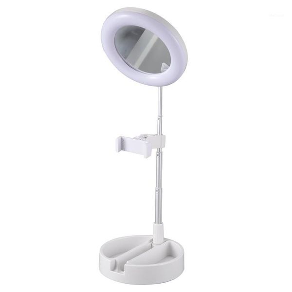 

flash heads folding led ring light tricolor fill mobile phone stand for selfie makeup pography video live stream lamp shelf1