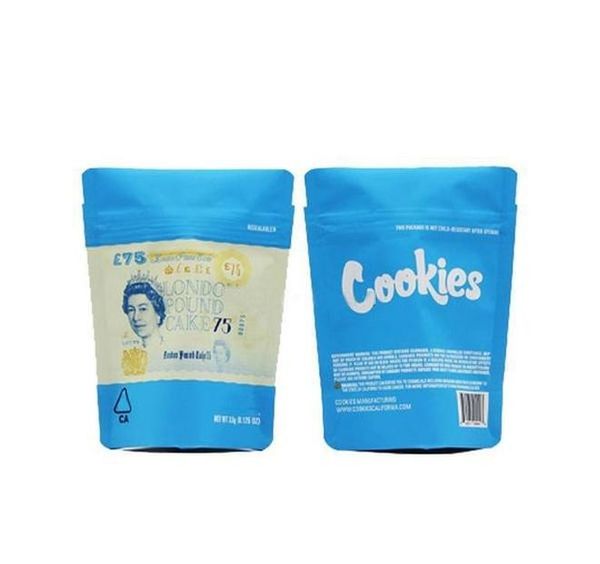 

dry flower mylar cookies mylar smell proof sf bags 420 packaging herb 8th 3.5g plastic baggies gift california edibles bag zipper blu wmtut