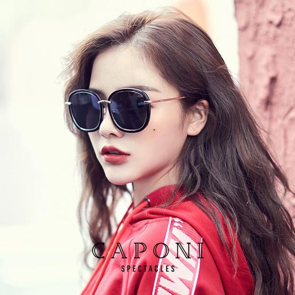 

caponi square sun glasses for women black fashion designer sunglasse 2020 shades glasses uv400 gafas de sol cp1968, White;black