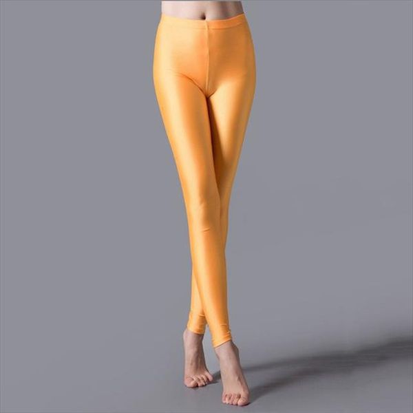 

ladies elastic waist casual leggings shiny leggings high stretch pants fitness drop shipping good quality, Black;white