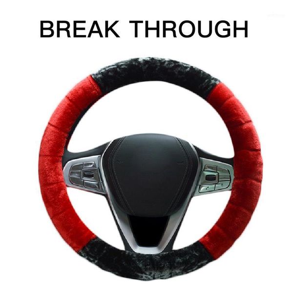 

car interior accessories universal 15" steering wheel cover fleece warm keeping fluffy cover1