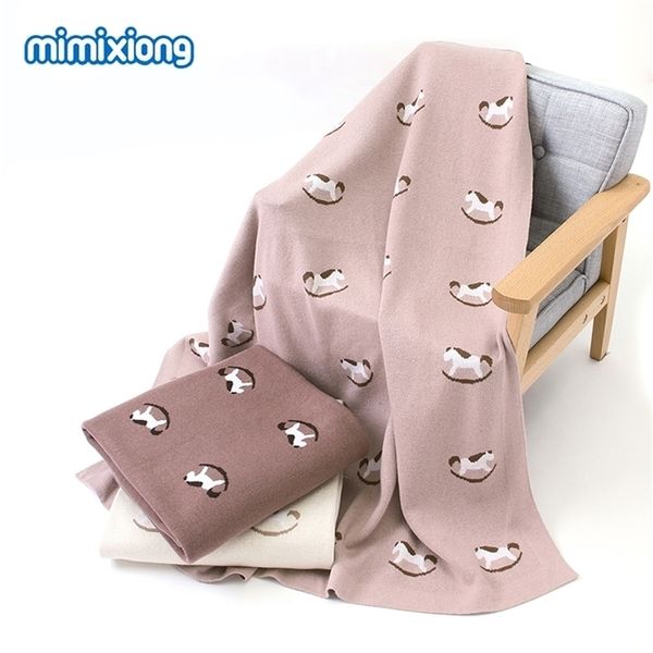 

baby blankets knitted cotton newborn swaddle bedding blanket covers super soft infant boys girls stroller 100*80cm toddler quilt y201009