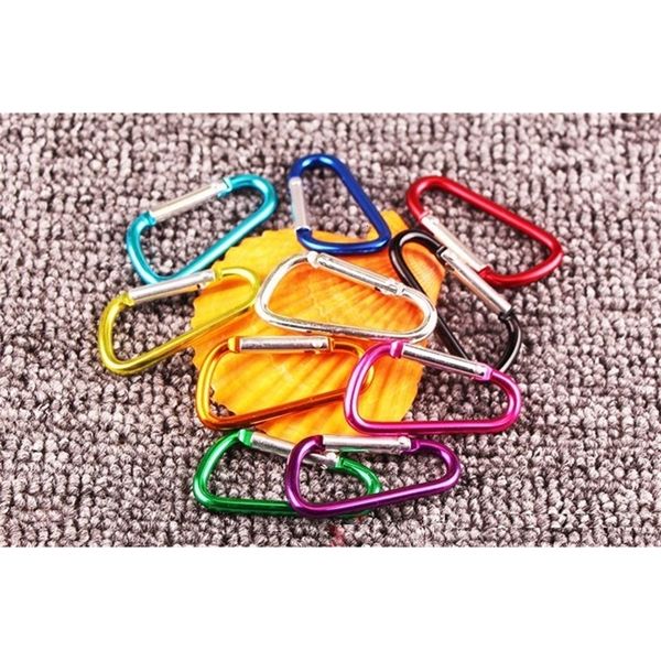 

camping #4#5 snap hook hanger keychain hiking colorful aluminum spring carabiner ring, Silver