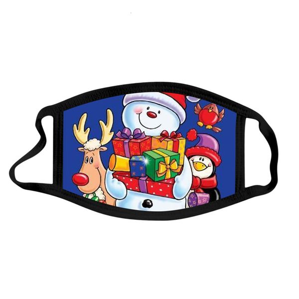 

christmas xmas face masks printed anti dust fog snowflake mouth cover breathable washable reusable mask