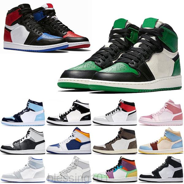 

2020 new arrival jumpman 1 1s high black toe not for resale men women basketballs shoes obsidian unc black white mens women sneakers bt1t