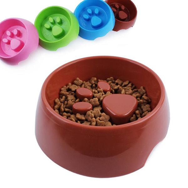 

1pcs pet bowl creative cute footprint slow eating dog bowl multipurpose cat feeding pet water feeding for pets