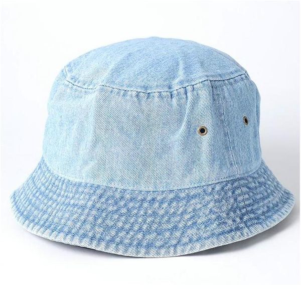 

solid color washed cowboy fisherman's hat women outdoor sun hat four seasons section lovers fashion wild bucket hats c jlluii, Black;white