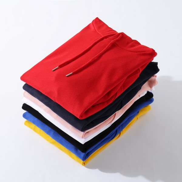 

class solid hooded sweater clothes couple printing cover color blank cotton terry, Black