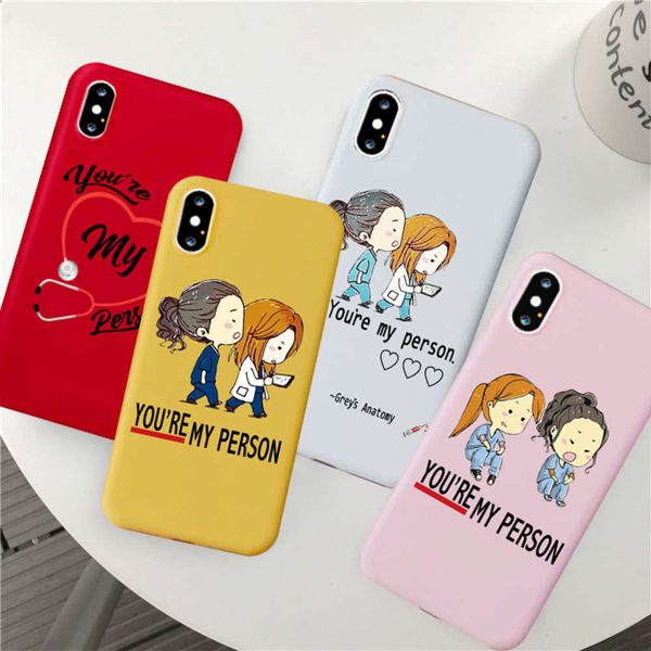 

greys mobile phone silicone soft cover, vip 12, 11 pro, max, x, xr, max, 7, 8 plus, se2 "you are my anatomist
