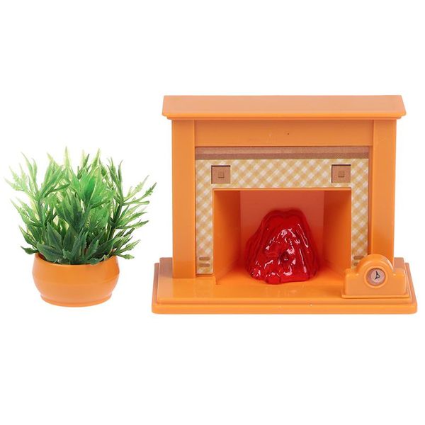 

1 set 1:12 dollhouse miniature fireplace model ornament scene accessories to wmthqo