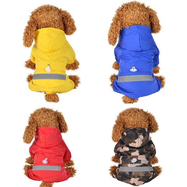 Летний открытый щенок PET дождь Пальто повседневная водонепроницаемая куртка плащ для собак кошка отражающая водонепроницаемая одежда дождевая одежда ткань
