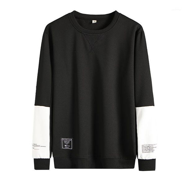 

new autumn winter men sweater long sleeve o-neck solid color casual sweater men slim knitted pullovers -4xl1, White;black